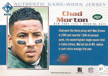 2002 Pacific Private Stock Reserve - Game Worn Jerseys Patches #87 Chad Morton Back