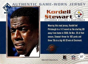 2002 Pacific Private Stock Reserve - Game Worn Jerseys Patches #97 Kordell Stewart Back