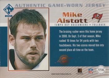 2002 Pacific Private Stock Reserve - Game Worn Jerseys Patches #114 Mike Alstott Back