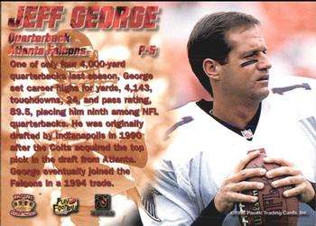 1996 Pacific Dynagon #P-5 Jeff George Back