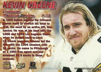 1996 Pacific Dynagon #P-113 Kevin Greene Back