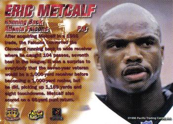 1996 Pacific Dynagon #P-8 Eric Metcalf Back