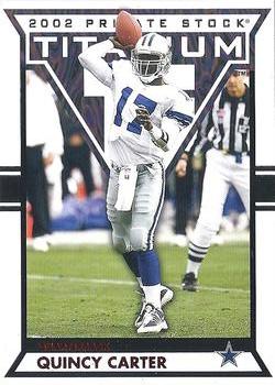2002 Pacific Private Stock Titanium - Red #27 Quincy Carter Front