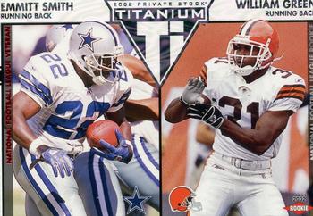 2002 Pacific Private Stock Titanium - Red #122 Emmitt Smith / William Green Front
