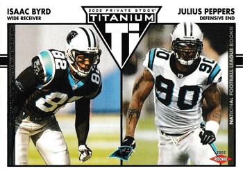 2002 Pacific Private Stock Titanium - Retail #110 Isaac Byrd / Julius Peppers Front
