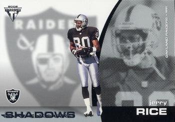2002 Pacific Private Stock Titanium - Shadows #8 Jerry Rice Front