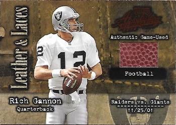 2002 Playoff Absolute Memorabilia - Leather and Laces #LL-29 Rich Gannon Front