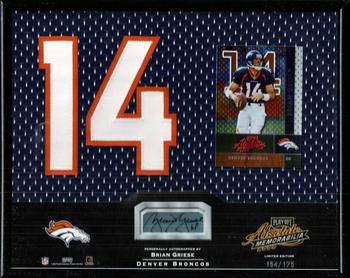 2002 Playoff Absolute Memorabilia - Signing Bonus #68 Brian Griese Front