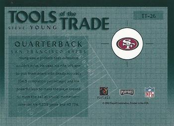 2002 Playoff Absolute Memorabilia - Tools of the Trade #TT-26 Steve Young Back