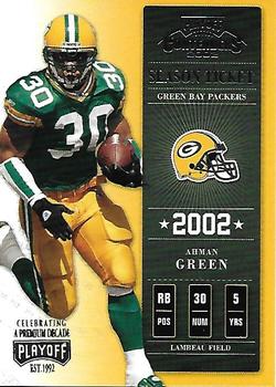 2002 Playoff Contenders - 10th Anniversary #71 Ahman Green Front