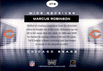 2002 Playoff Contenders - All-Time Contenders #AT-6 Marcus Robinson Back