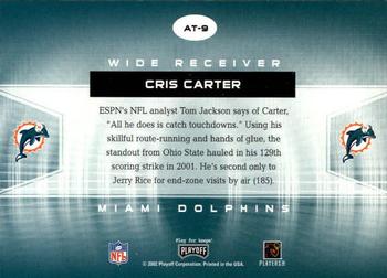 2002 Playoff Contenders - All-Time Contenders #AT-9 Cris Carter Back