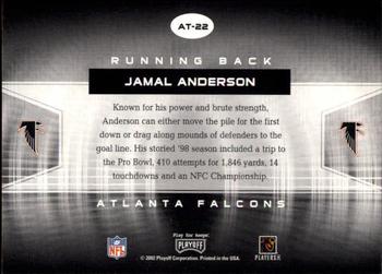 2002 Playoff Contenders - All-Time Contenders #AT-22 Jamal Anderson Back