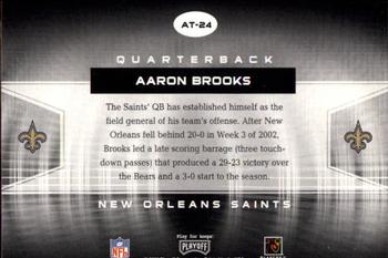2002 Playoff Contenders - All-Time Contenders #AT-24 Aaron Brooks Back