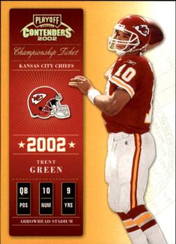 2002 Playoff Contenders - Championship Ticket #42 Trent Green Front
