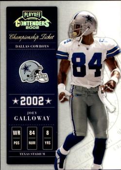 2002 Playoff Contenders - Championship Ticket #55 Joey Galloway Front