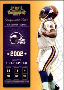2002 Playoff Contenders - Championship Ticket #73 Daunte Culpepper Front