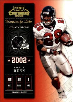 2002 Playoff Contenders - Championship Ticket #77 Warrick Dunn Front