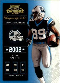 2002 Playoff Contenders - Championship Ticket #80 Steve Smith Front