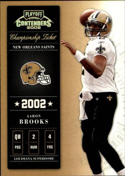 2002 Playoff Contenders - Championship Ticket #81 Aaron Brooks Front