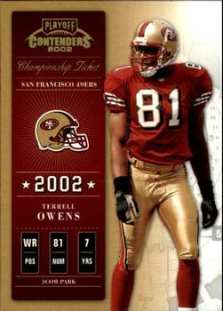 2002 Playoff Contenders - Championship Ticket #98 Terrell Owens Front