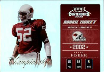 2002 Playoff Contenders - Championship Ticket #151 Levar Fisher Front