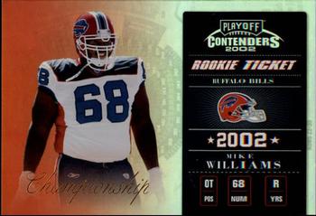 2002 Playoff Contenders - Championship Ticket #157 Mike Williams Front