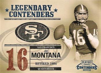 2002 Playoff Contenders - Legendary Contenders #LC-10 Joe Montana Front