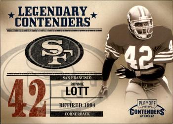 2002 Playoff Contenders - Legendary Contenders #LC-12 Ronnie Lott Front