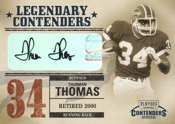 2002 Playoff Contenders - Legendary Contenders Autographs #LC-13 Thurman Thomas Front