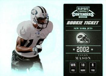 2002 Playoff Contenders - Samples Gold #171 Tavon Mason Front