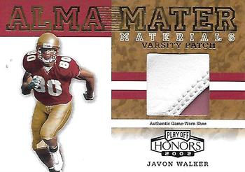 2002 Playoff Honors - Alma Mater Materials Varsity Patches #AM-7 Javon Walker Front