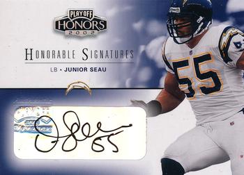 2002 Playoff Honors - Honorable Signatures #HS-25 Junior Seau Front