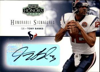 2002 Playoff Honors - Honorable Signatures #HS-27 Tony Banks Front