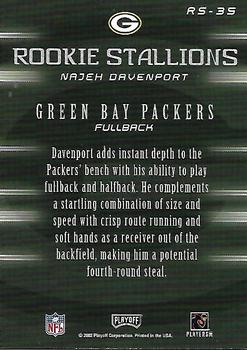 2002 Playoff Honors - Rookie Stallions #RS-35 Najeh Davenport Back