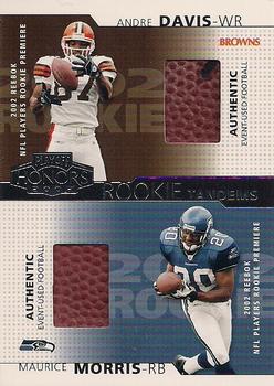 2002 Playoff Honors - Rookie Tandems/Quads #RT-6 Maurice Morris / Andre Davis Front