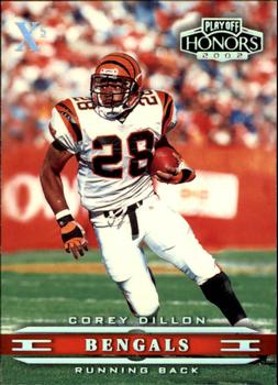 2002 Playoff Honors - X's #18 Corey Dillon Front