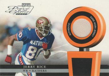 2002 Playoff Piece of the Game - Materials #POG-27 Jerry Rice Front