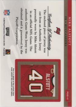 2002 Playoff Piece of the Game - Materials #POG-41 Mike Alstott Back
