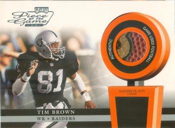 2002 Playoff Piece of the Game - Materials #POG-52 Tim Brown Front