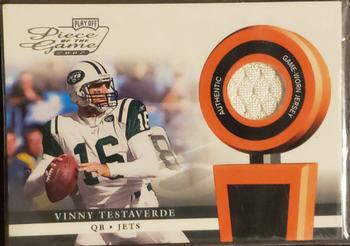 2002 Playoff Piece of the Game - Materials #POG-56 Vinny Testaverde Front