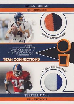 2002 Playoff Piece of the Game - Materials #POG-60 Brian Griese / Terrell Davis Front