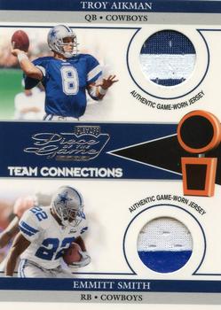 2002 Playoff Piece of the Game - Materials #POG-63 Troy Aikman / Emmitt Smith Front