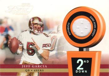 2002 Playoff Piece of the Game - Materials 2nd Down #POG-25 Jeff Garcia Front