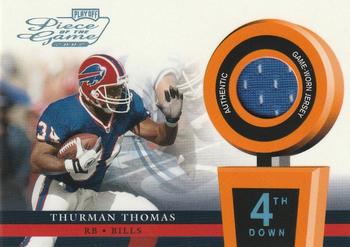 2002 Playoff Piece of the Game - Materials 4th Down #POG-51 Thurman Thomas Front