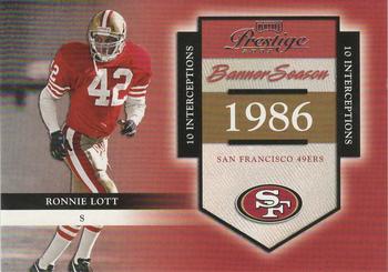 2002 Playoff Prestige - Banner Season #BS-34 Ronnie Lott Front