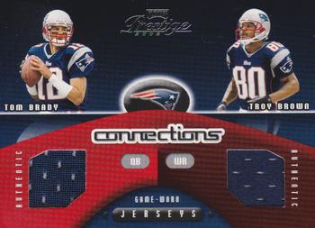 2002 Playoff Prestige - Connections Jerseys #C-4 Tom Brady / Troy Brown Front