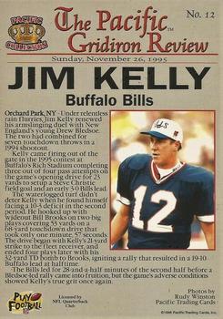1996 Pacific Gridiron #12 Jim Kelly Back