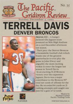 1996 Pacific Gridiron #35 Terrell Davis Back