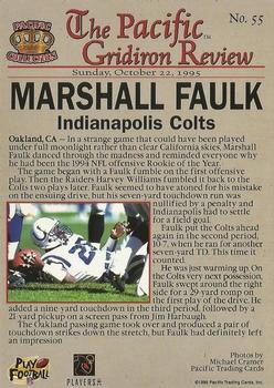 1996 Pacific Gridiron #55 Marshall Faulk Back